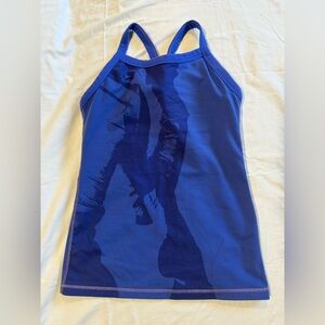 Blue Graphic Tank Top #679